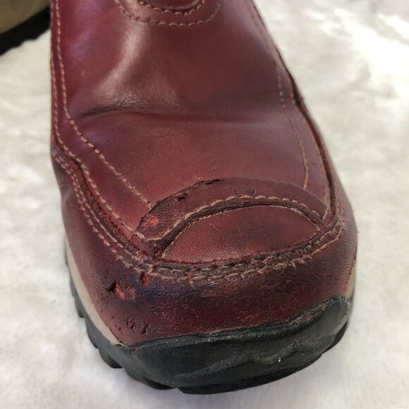 Merrell Polar Moc Red Leather Thinsulation Waterproof Slip On Loafers Size 8.5 - Picture 11 of 14